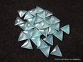 5 AAA Aqua Chalcedony Faceted Triangular Briolettes (10mm-16mm)