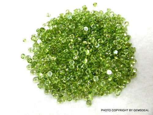 10 AAA Peridot Cabochons: 3mm Round Green Gemstones