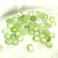 10pc 3mm Prehnite Cabochon: Mint Green Round Gemstone