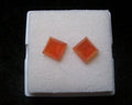 10mm AAA Carnelian Gemstone: Square Pyramid Faceted Cabochon