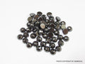 10 AAA Hematite Rosecut Cabochons: Round Gray Gemstones (3mm-8mm)