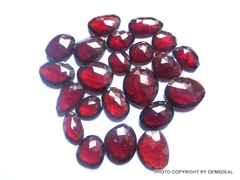 Hessonite Garnet Rosecut Cabochon: Reddish Gemstone (8x10 to 12x16mm)