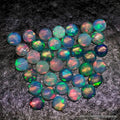 10 Ethiopian Opal Gemstones: 4mm Round Rosecut Cabochons