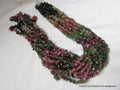 32" Multi Tourmaline Uncut Rough Gemstone Beads (3-5mm)