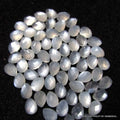5 White Moonstone Pear Gemstones: 5x7mm Checker Cut