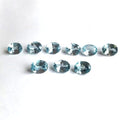 10 Sky Blue Topaz Gemstones: 6x8mm Faceted Oval AAA