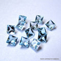 5 Sky Blue Topaz Gemstones: 5mm Princess Cut AAA