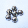 Silver Pyrite Rosecut Cabochons: Round Faceted Gemstones (3mm-10mm, 10 Pieces)